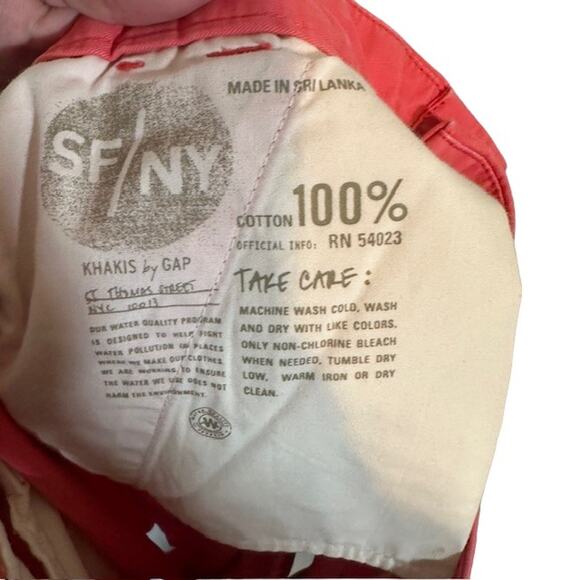 Gap Pink Cotton Boyfriend Roll Up Khaki Chino Bermuda Shorts Women Sz 6 - Picture 12 of 12